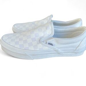 Vans Classic Slip-On Checkerboard Shoe in True White